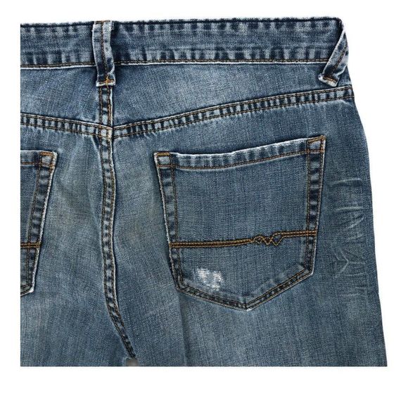 Industry Supply co Mens Jeans Blue Size 34x34 Denim Distressed Relaxed Straight - Picture 8 of 12